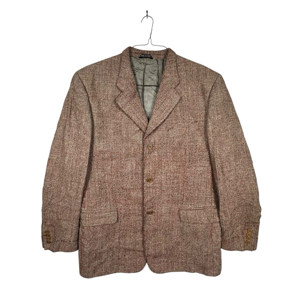 Leonardo Valenti Made in Italy Red 3 Button Sports Coat Blazer Size 44R